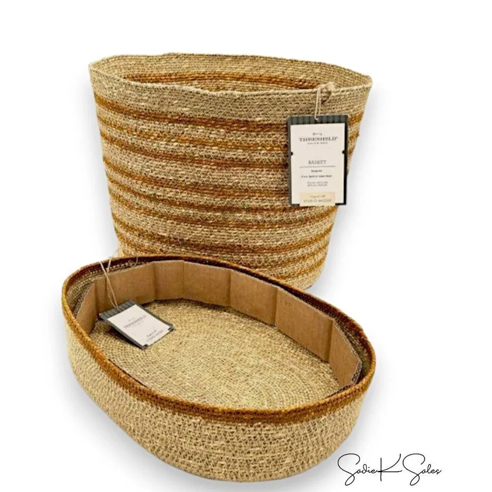 Soft Striped Seagrass Tray‎ – Threshold Studio McGee, Target, Natural Neutral